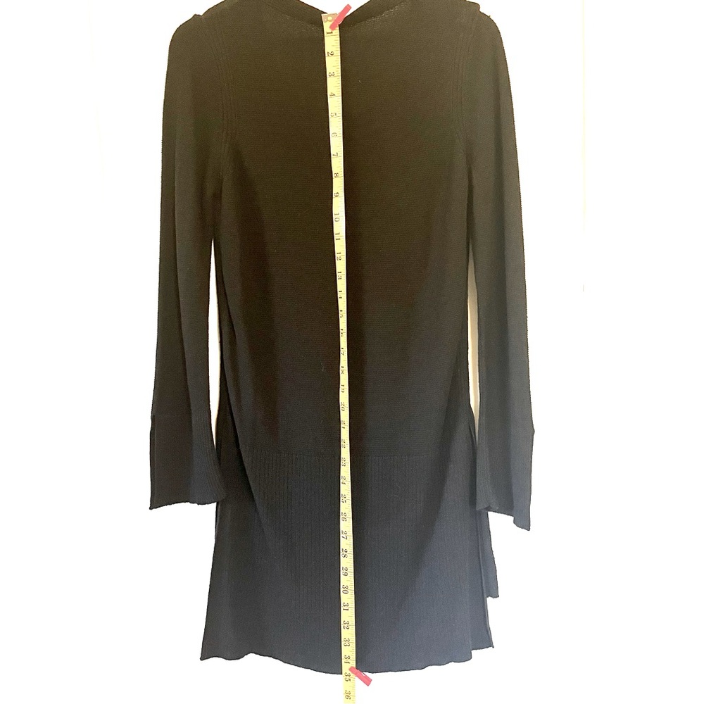 Free People Black Sweater Dress Crisscross - V-Neck Boho Mini - Picture 9 of 10